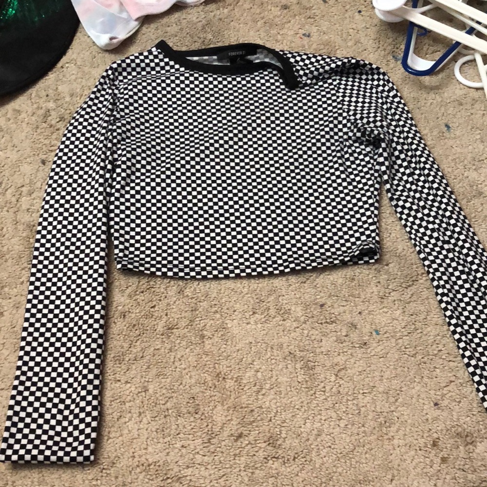 Forever 21 black and white checkered pattern